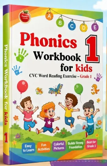 Phonics Workbook for Kids CVC Word Reading Exercise Grade 1
